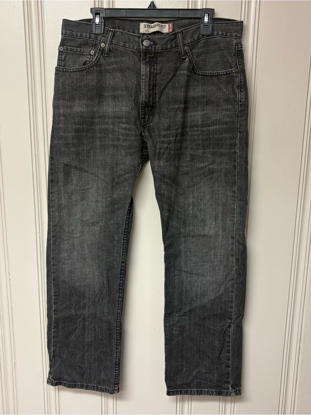 Levi’s 505 Straight Fit Jeans Men’s 34x30 Charcoal Black Denim Y2K 0272